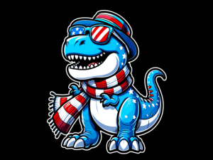 T REX Dinosaur USA Flag 4th of July T-shirt 93914633 1 Plus Size Shirts