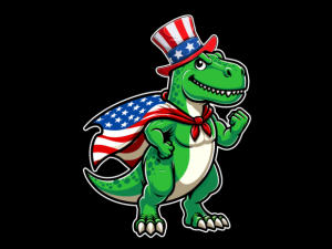 T REX Dinosaur USA Flag 4th of July T-shirt 93914854 1 Plus Size Shirts