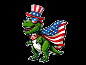 T REX Dinosaur USA Flag 4th of July T-shirt 93955996 1 Plus Size Shirts