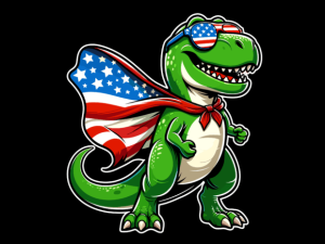 T Rex Dinosaur 4th of July T-shirt 94284536 1 Plus Size Shirts