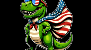 T Rex Dinosaur 4th of July T-shirt USA Flag 94287921 1 Plus Size Shirts