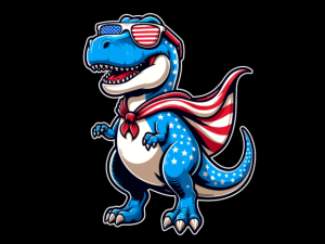 T Rex Dinosaur 4th of July T-shirt USA Flag 94288416 1 Plus Size Shirts