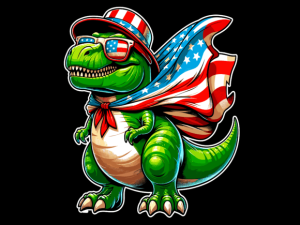 T Rex Dinosaur USA Flag 4th of July T-shirt 94024701 1 Plus Size Shirts