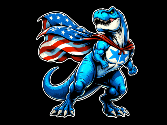 T Rex Dinosaur USA Flag 4th of July T-shirt 94025170 1 Plus Size Shirts