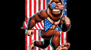 USA Flag Bigfoot Holding Firework T-shirt 93634642 2 Plus Size Shirts