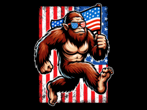 Usa Bigfoot Riding T Rex 4th of July T-shirt 93544256 2 Plus Size Shirts