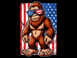 Usa Bigfoot Riding T Rex 4th of July T-shirt 93544715 Plus Size Shirts