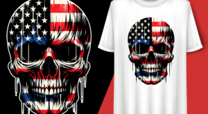 Usa Flag Vintage Skeleton 4th of July T-shirt 92723696 1 Plus Size Shirts