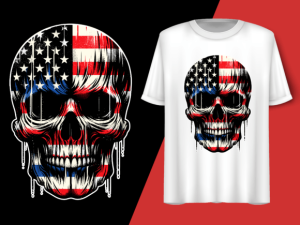 Usa Flag Vintage Skeleton 4th of July T-shirt 92723696 1 Plus Size Shirts