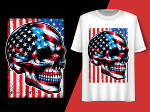 Usa Flag Vintage Skeleton 4th of July T-shirt 92779416 1 Plus Size Shirts