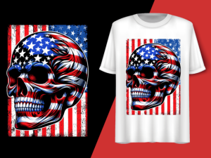 Usa Flag Vintage Skeleton 4th of July T-shirt 92783563 1 Plus Size Shirts