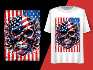 Usa Flag Vintage Skeleton 4th of July T-shirt 92802085 1 Plus Size Shirts