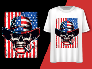Usa Flag Vintage Skeleton 4th of July T-shirt 92803128 1 Plus Size Shirts
