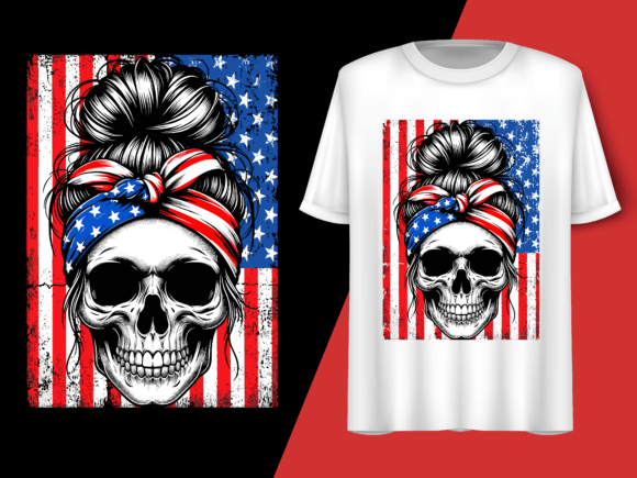 Usa Flag Vintage Skeleton 4th of July T-shirt 92838154 1 Plus Size Shirts