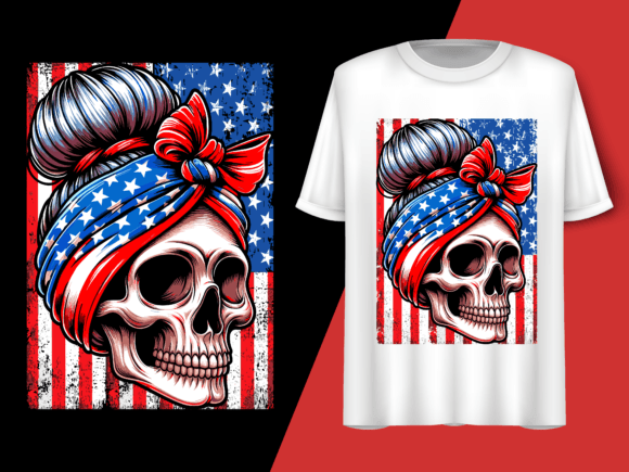 Usa Flag Vintage Skeleton 4th of July T-shirt 92839617 1 Plus Size Shirts
