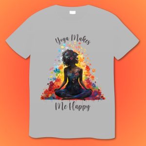Yoga Makes Me Happy Plus Size Shirts