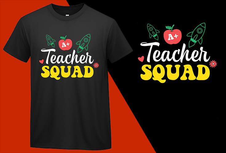 A+ Teacher Squad, Back To School T shirt, School T-shirt, School Tee, Back To School Gift, Gift For Teacher, Gift For Student, Kindergarten Teacher, Back to School Sh T-shirt Plus Size Shirts