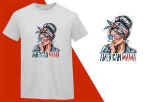 American Mama Patriotic 4th of July Independence Day T-shirt, Fourth of july shirt, Freedom shirt, Patriotic Family Shirts, Independence shirt T-shirt Plus Size Shirts