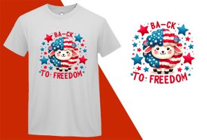 Back To Freedom USA Lamb, Independence Day T-shirt, Fourth of july shirt, Freedom shirt, Patriotic Family Shirts, Independence shirt T-shirt Plus Size Shirts