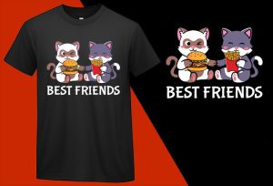 Best Friends Burger French Fries, Funny T-shirts for Men Women Kids T-shirt Plus Size Shirts