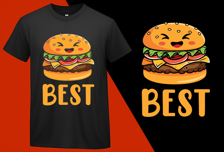 Burger and Fries Best Friends, Funny T-shirts for Men Women Kids T-shirt Plus Size Shirts
