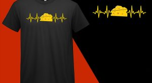 Cheese Heart Beat Funny Cheese T shirt T-shirt Plus Size Shirts
