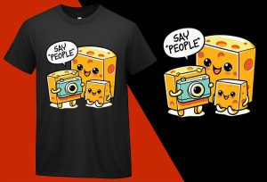 Cheese Photographer Say People Funny T shirt T-shirt Plus Size Shirts