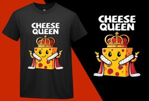 Cheese Queen Funny Cheese Lover T shirt T-shirt Plus Size Shirts