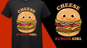 Cheeseburger Girl Hamburger , Funny T-shirts for Men Women Kids T-shirt Plus Size Shirts