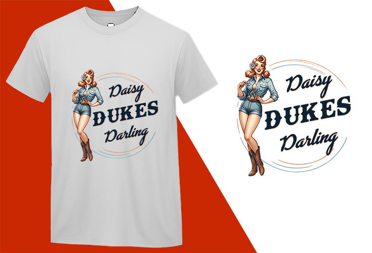 Daisy Dukes Darling, Pin-up Girl Funny T-shirt, Sarcastic Humor T shirt Tee T-shirt Plus Size Shirts Daisy Dukes Darling, Pin-up Girl Funny T-shirt, Sarcastic Humor T shirt Tee T-shirt Plus Size Shirts