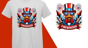 Firequacker Patriotic Duck 4th of July, Independence Day T-shirt, Fourth of july shirt, Freedom shirt, Patriotic Family Shirts, Independence shirt T-shirt Plus Size Shirts