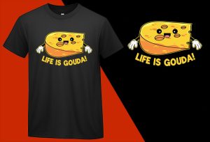 Funny Cheese Lover Life Is Gouda T shirt T-shirt Plus Size Shirts