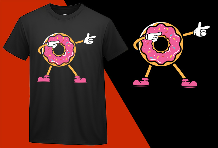 Funny Dabbing Chocolate Sprinkles Donut T shirt T-shirt Plus Size Shirts