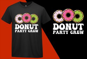 Funny Donut Party Crew Cool T shirt T-shirt Plus Size Shirts