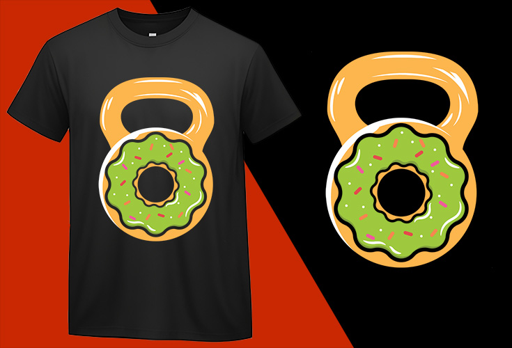 Funny Doughnut Fitness Joke T shirt T-shirt Plus Size Shirts