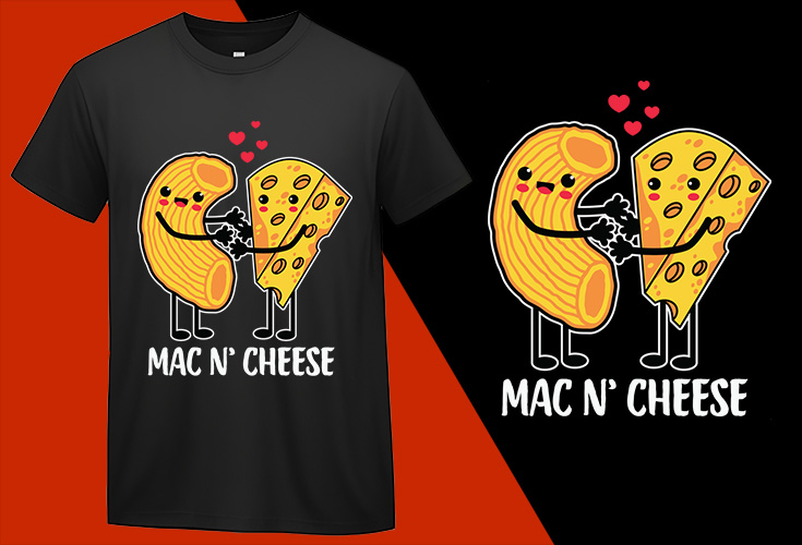 Funny Mac N’ Cheese Love T shirt T-shirt Plus Size Shirts