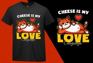 Garfield Cheese Is My Love Funny T shirt T-shirt Plus Size Shirts