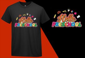 Hello Preschool, Back To School T shirt, School T-shirt, School Tee, Back To School Gift, Gift For Teacher, Gift For Student, Kindergarten Kids T-shirt Plus Size Shirts