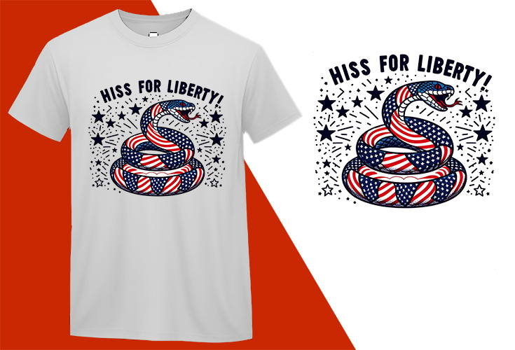 Hiss For Liberty Snake USA, Independence Day T-shirt, Fourth of july shirt, Freedom shirt, Patriotic Family Shirts, Independence shirt T-shirt Plus Size Shirts