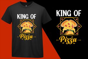 King of Pizza, Funny Pizza Food Lovers T shirt T-shirt Plus Size Shirts
