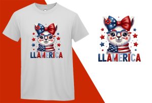 LLamerica USA Llama 4th of July, Independence Day T-shirt, Fourth of july shirt, Freedom shirt, Patriotic Family Shirts, Independence shirt T-shirt Plus Size Shirts