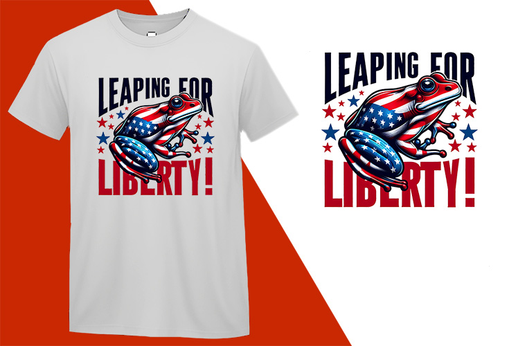 Leaping For Liberty USA Frog, Independence Day T-shirt, Fourth of july shirt, Freedom shirt, Patriotic Family Shirts, Independence shirt T-shirt Plus Size Shirts