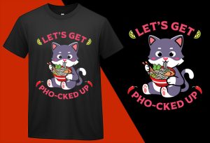 Lets Get Pho Up Pho, Funny Kawaii Food T shirt for Kids Boys Girls Women Men T-shirt Plus Size Shirts