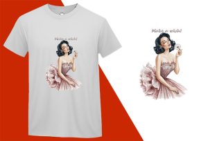 Make Wish, Pin-up Girl Retro Funny T-shirt, Sarcastic Humor T shirt Tee T-shirt Plus Size Shirts