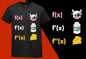 Mathematician Cow Milk Cheese Funny T shirt T-shirt Plus Size Shirts
