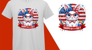 Patriotic Rabbit Happy 4th of July, Independence Day T-shirt, Fourth of july shirt, Freedom shirt, Patriotic Family Shirts, Independence shirt T-shirt Plus Size Shirts