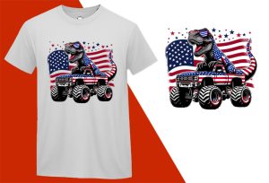 USA Flag Patriot Dino Dinosaur 4th of July, Independence Day T-shirt, Fourth of july shirt, Freedom shirt, Patriotic Family Shirts, Independence shirt T-shirt Plus Size Shirts