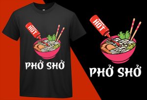 Pho Sho Hot Funny Vietnamese, Funny Kawaii Food T shirt for Kids Boys Girls Women Men T-shirt Plus Size Shirts