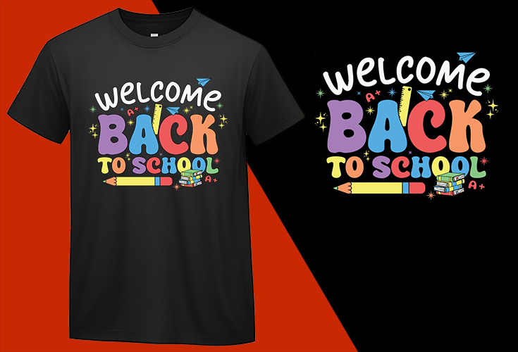 Retro Welcome Back To School, Back To School T shirt, School T-shirt, School Tee, Back To School Gift, Gift For Teacher, Gift For Student, Kindergarten Kids T-shirt Plus Size Shirts