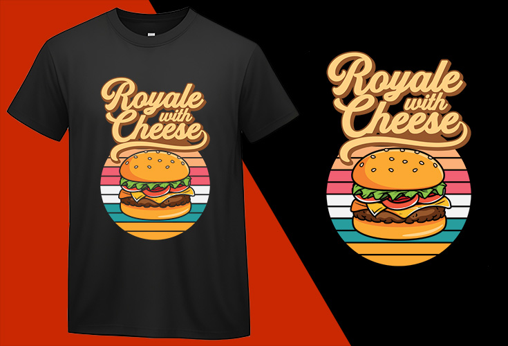 Royale with Cheese Burger Lover, Funny T-shirts for Men Women Kids T-shirt Plus Size Shirts